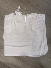 Load image into Gallery viewer, “A” Embroidered white bundle