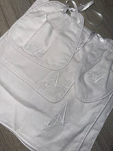 Load image into Gallery viewer, “A” Embroidered white bundle