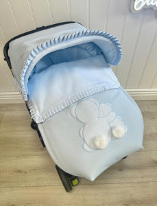 Custom Faux Fur Bear Car Seat Set