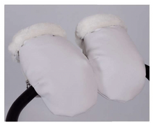 Load image into Gallery viewer, Leatherette Faux Fur Gloves