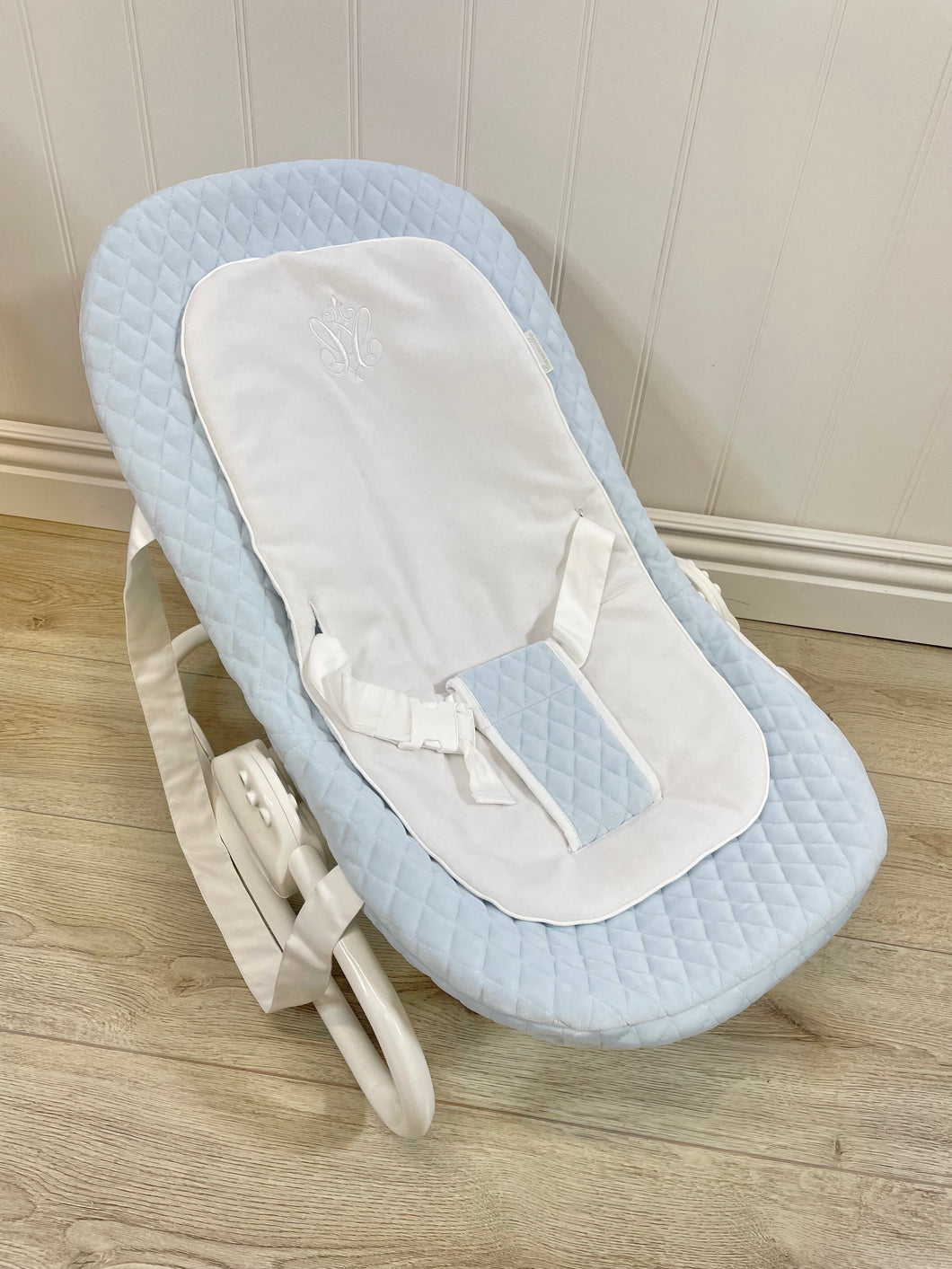 Blue Velour Caramella Bouncer PREORDER