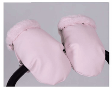 Load image into Gallery viewer, Leatherette Faux Fur Gloves